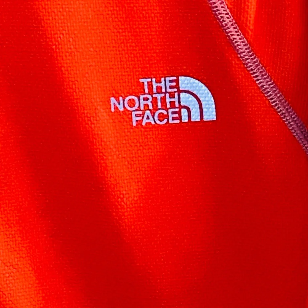 The North Face Men's Medium Quarter Zip Bright Orange Pullover Top